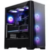 PHANTEKS Eclipse G370A PC korpuss, Midi Tower, SSI-EEB, RGB, rūdīts stikls — komplektā 3x 120 mm ventilatori, melns
