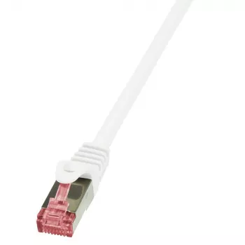 Logilink PrimeLine - komutācijas kabelis - RJ-45 (V) - RJ-45 (V) - 50 cm - SFTP, PiMF - CAT 6 - gluds, bez halogēna - balts (CQ2021S)