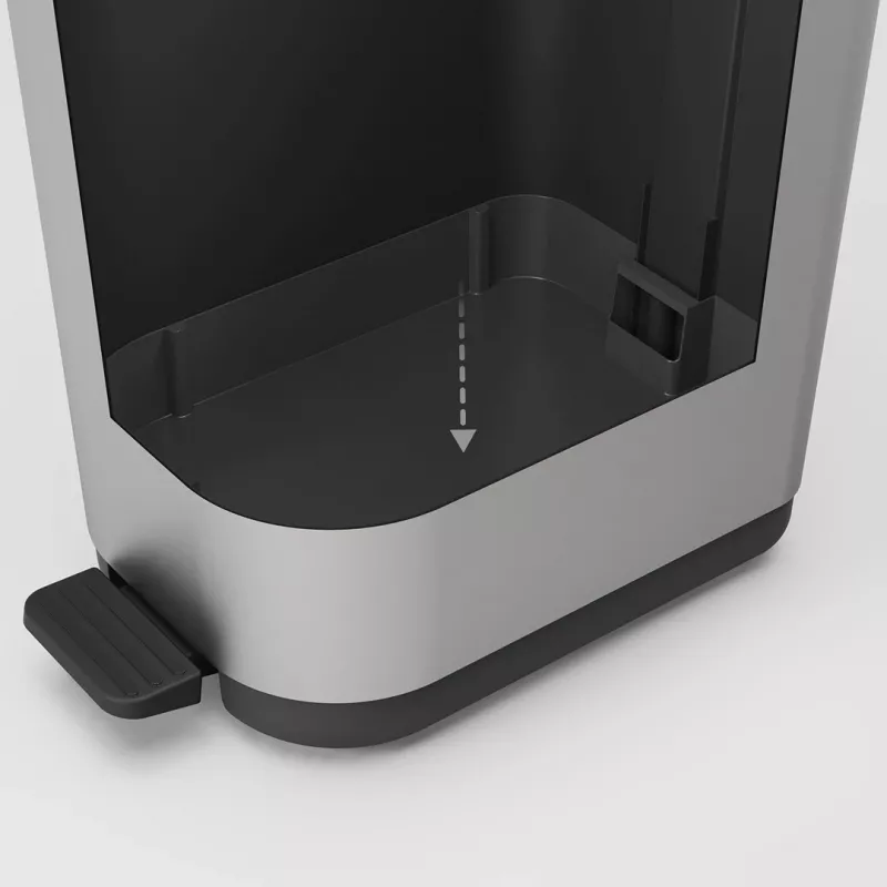 ROTHO Ribo Silver - pedāļa tvertne – 35l
