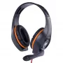 Vadu spēļu austiņas GEMBIRD GHS-05-O, apļveida, 20–20000 Hz, 2 m kabelis, 250 g, oranža/melna