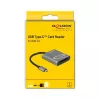 Karšu lasītājs DeLOCK 91741 USB 3.2 Gen 1 Type-C melns pelēks