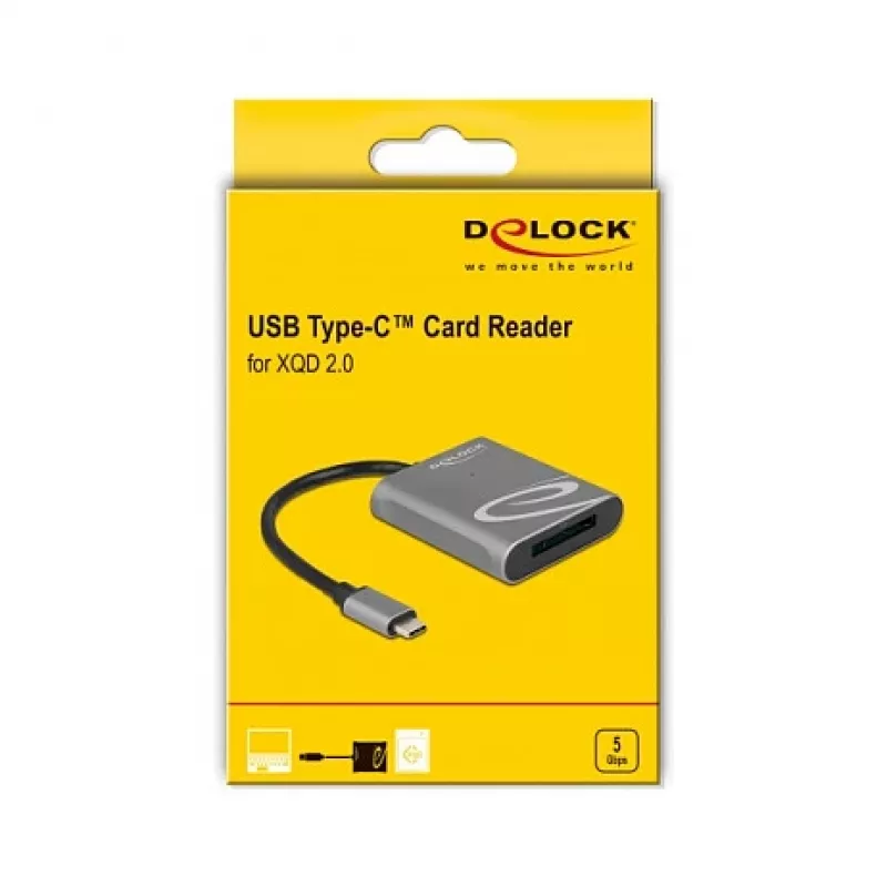 Karšu lasītājs DeLOCK 91741 USB 3.2 Gen 1 Type-C melns pelēks