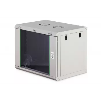 Pie sienas stiprināms 9U statīvais skapis DIGITUS Dynamic-N DN-37104, 600x450 mm, IP20, atslēgas slēdzene, nesamontēts