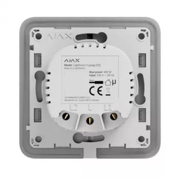 Pie sienas stiprināms viedgaismas slēdzis Ajax SMART HOME LIGHTCORE 1GANG modelis 52136