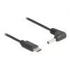DeLOCK 85393 strāvas kabelis melns 1.5 m USB C 3.5 x 1.35 mm