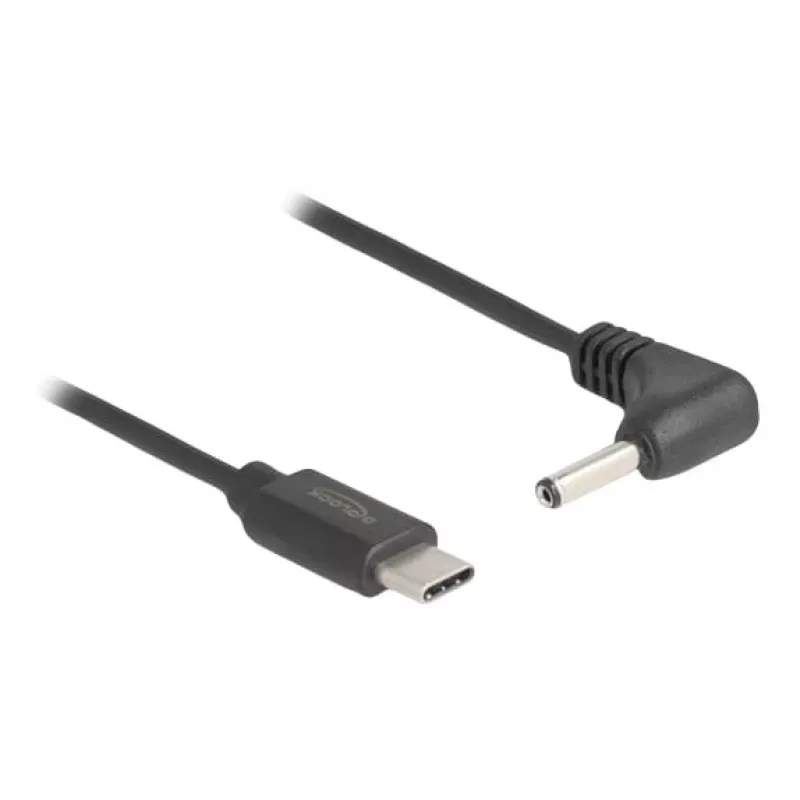DeLOCK 85393 strāvas kabelis melns 1.5 m USB C 3.5 x 1.35 mm