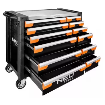 Darbnīcas skapis NEO tools PRO 12 atvilktnes 84-225, lieljaudas tērauda glabātuve instrumentiem