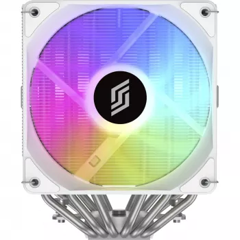 CPU dzesētājs Silentware Titan RGB balta, divtorņu gaisa dzesētājs, 265W TDP, 2×120mm PWM ARGB ventilatori