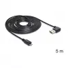 USB kabelis DeLOCK USB 2.0 5m USB A Micro-USB B Melns