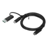 Lenovo 4X90U90618 USB kabelis USB 3.2 Gen 1 (3.1 Gen 1) 1 m USB A/USB C USB C Melns