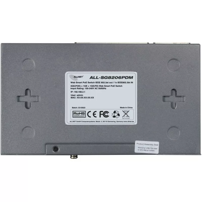 PoE slēdzis ALLNET ALL-SG8206PDM 6 portu 802.3af/at