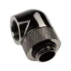 XSPC 90° adapteris G1/4 collas AG uz G1/4 collas IG, rotējošs, melns hroms, 4 gab. iepakojumā