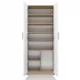 Dokumentu skapis OLIV 2D 74x35x180 cm, sonomas ozols/balts