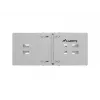 Plaukta sienas stiprinājums 19 collu 4U LANBERG — 497×400/240 mm, pelēks