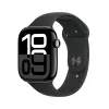 Apple Watch Series 10 GPS 46mm Jet Melns Aluminium Case ar Melns Sport Band - M/L