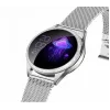Smartwatch ORO-MED ORO-SMART CRYSTAL SILVER — apaļš metāla korpuss, LCD 240×198, 1,04 collu displejs, Bluetooth 4.0, ūdensizturīgs, 120 mAh baterija