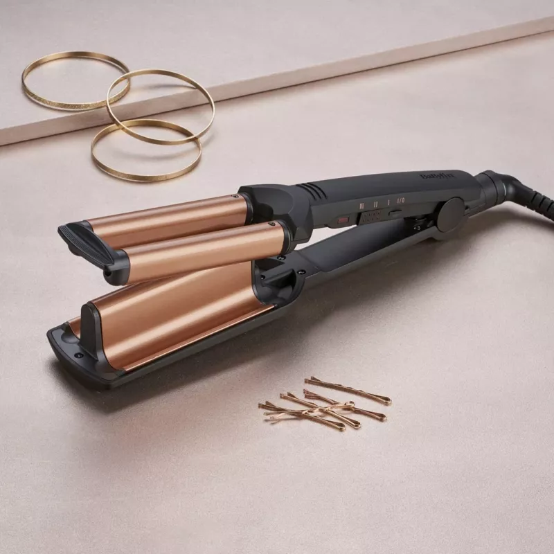 BaByliss Deep Waves lokšķēres Warm Black, Orange 98.4 (2.5 m)