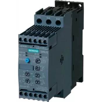 Siemens mīkstais starteris Motora jauda pie 400 V 11 kW Motora jauda pie 230 V 5,5 kW 400 V maiņstrāva Nominālā strāva 25 A 3RW4026 (3RW4026-1BB14)