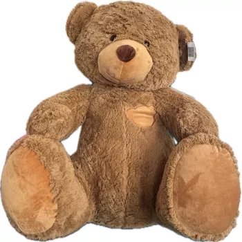Plīša lācis TULILO Oktawian 75 cm brūns mīkstā rotaļlieta, 75 cm augstums