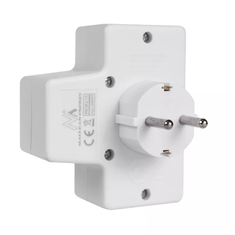 Maclean MCE215 daudzspraudņu adapteris, 1x16 A + 2x2.5 A Schuko
