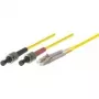 Tecline exertis Connect - plāksterkabelis - ST vienmoda (M) uz LC vienmoda (M) - 3 m - optiskā šķiedra - 9/125 mikrometri - OS2 - dzeltens (39989403)