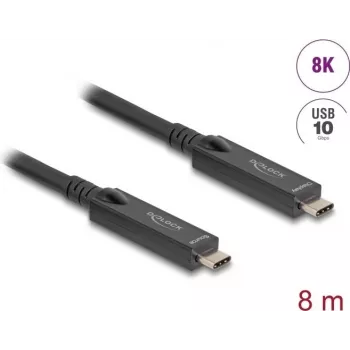 DeLOCK USB kabelis USB 3.2 Gen 2 8m USB C Melns 84256