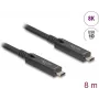 DeLOCK USB kabelis USB 3.2 Gen 2 8m USB C Melns 84256