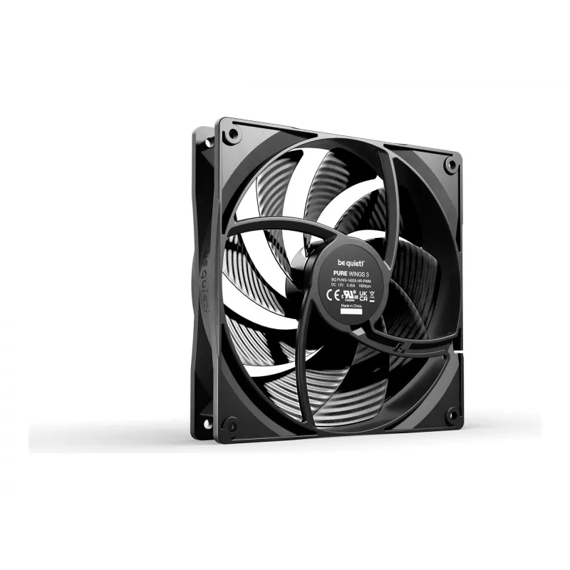be quiet Pure Wings 3 140mm PWM lielā ātruma datora korpusa ventilators 14 cm Melns 1 gab.