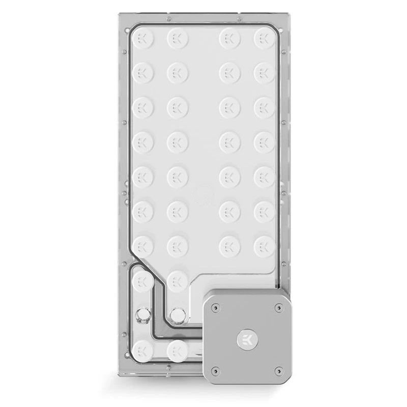 Distroplate ek water blocks EK-QuantumX Loophole D5 PWM sudraba — sadales plāksne D5 sūknim, sudraba apdare