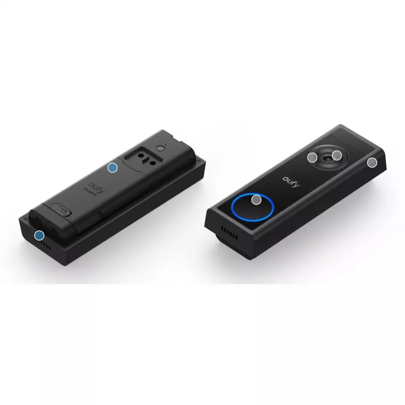 Video durvju zvans Eufy C31 2K ar MicroSD atbalstu, 2560×1440, 6500 mAh, vadu un bezvadu, melns