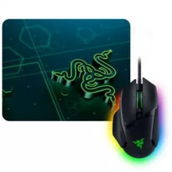 Spēļu pele un mobilais peļu paklājiņš komplektā Razer Basilisk V3 ar Goliathus Mobile (melns)
