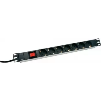 Strāvas sadalītājs DIGITUS DN-19 PDU-7S — 7 rozetes, 230V, 0,48 m kabelis