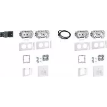 Hager komplekts 2 darbvietām ar 3 GAPSET2Std+USB lādētāju 15W 2xRJ45 Cat