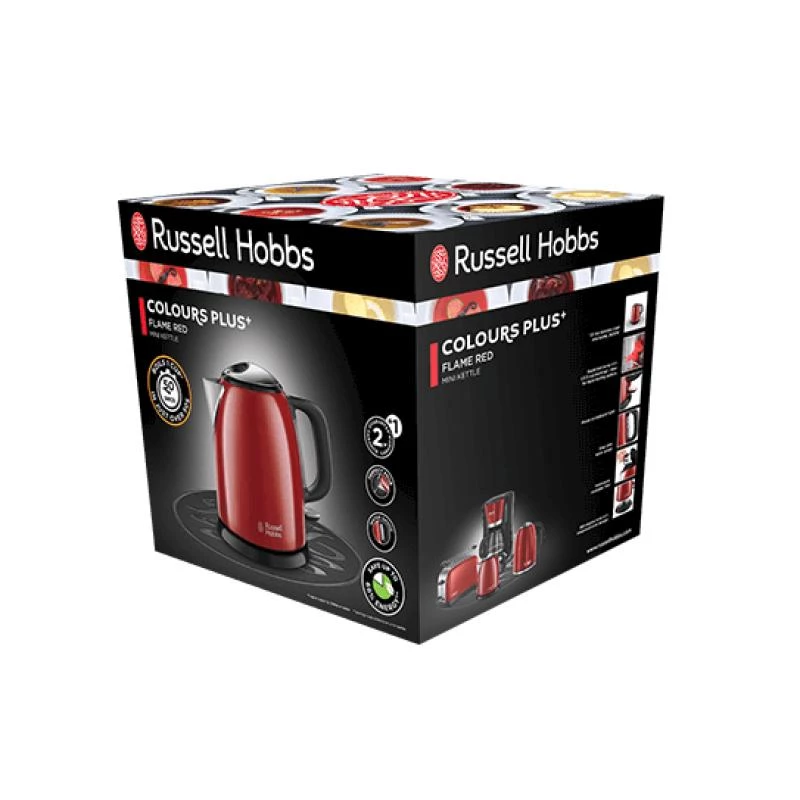 Elektriskā tējkanna Russell Hobbs 1 L 2400 W Melna, sarkana