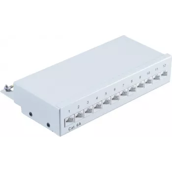 Plāksteru panelis 1U ShiverPeaks BS75077 RJ-45 Cat6a pelēks metālisks