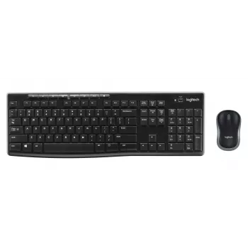 Logitech Wireless Combo MK270 - tastatūras un peles komplekts - bezvadu - 2,4 GHz - franču (920-004510)