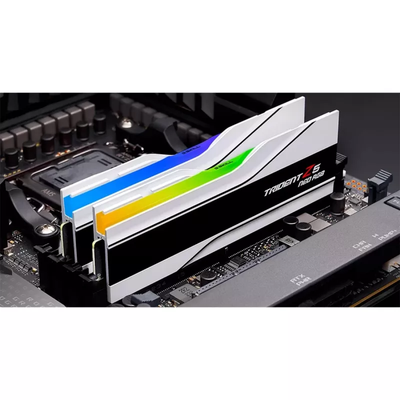 DIMM 32 GB DDR5-6000 (2x 16 GB) Dual-Kit, atmiņa balta, F5-6000J2636H16GX2-TZ5NRW, Trident Z5 NEO RGB, AMD EXPO
