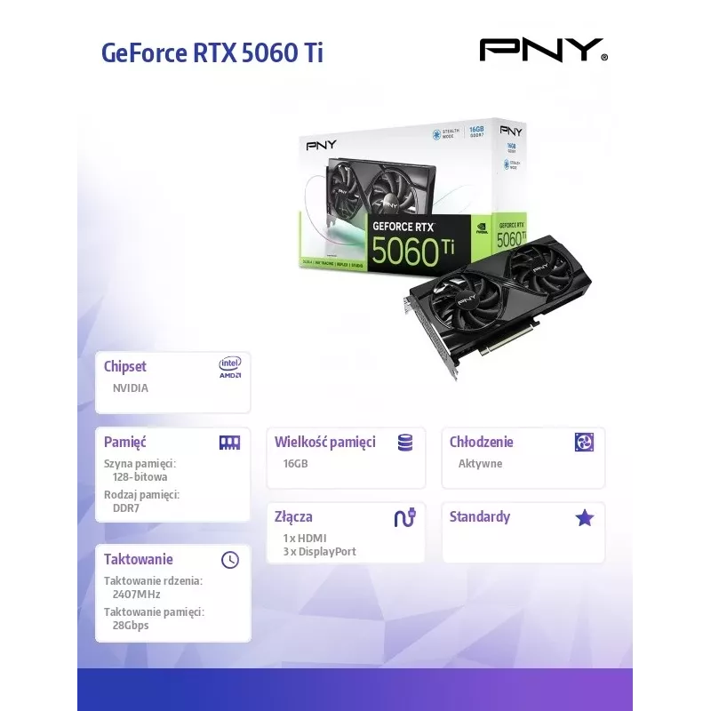 Grafikas karte GeForce RTX 5060 Ti 16GB RGB VCG5060T16TFXXPB1-O
