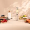 Rokas blenderis CECOTEC Power Mixer Retrodzeltena 1200MAX Cream&Crush, 1200 W, vairāki ātrumi, mīklas āķi un putotāji