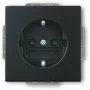 Kontaktligzda CEE 7/3 2P+E 16 A 250 V melna — Busch‑Jaeger 20 EUCKS-885