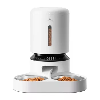 Pet feeder Aptel Granary with double bowl 5L, balta