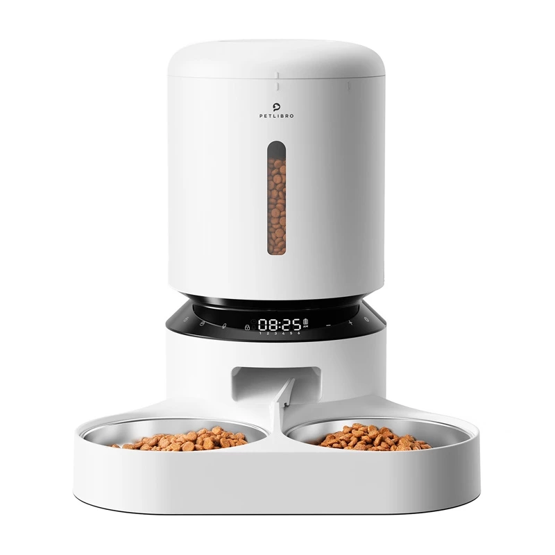Pet feeder Aptel Granary with double bowl 5L, balta