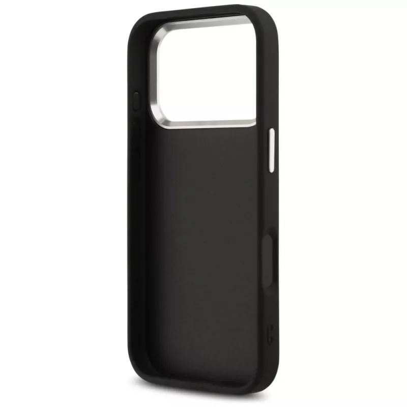 GUESS | Hardcase 4G | Aizmugurējais vāciņš | iPhone 17 Pro Max | Apple | Ekoloģiskā āda/PC/Plastmasa/TPU | Melns