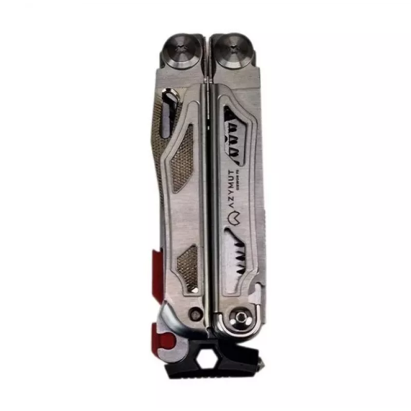 Multitool AZYMUT Giewon FS Fire Starter — daudzfunkciju rīks ar 19 instrumentiem, krama šķiltavu, svilpi un jostas maciņu (H2038A)