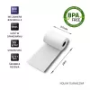 QOLTEC papīra printera etiķetes 5,7 cm platumā, baltas, 55 g/m², iepakojumā 10 (modelis 51896)