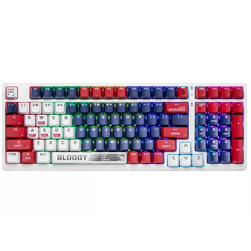 Spēļu pele A4Tech Bloody S98 USB Sports Navy ar BLMS Red Plus slēdžiem