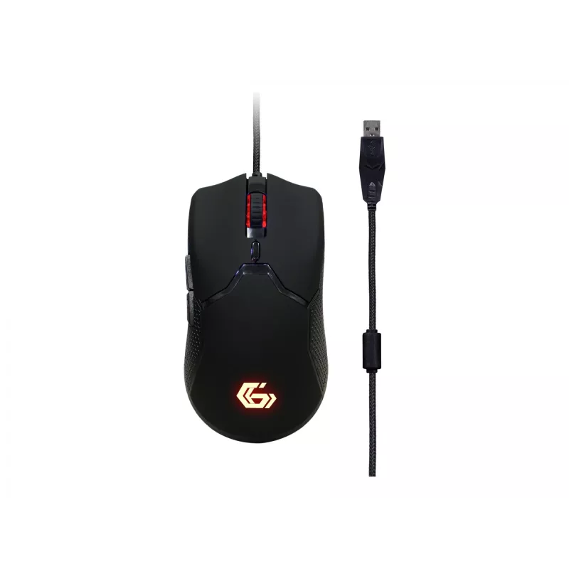 Spēļu tastatūra GEMBIRD GGS-UMGL4-01 pilna izmēra USB QWERTY 104 taustiņu US English ar peli, melna