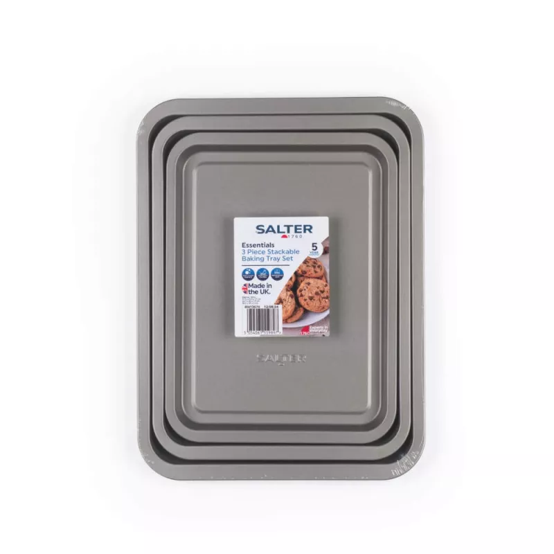 Cepamo paplāšu komplekts Salter BW13674 — 3 daļas, nepiedegošas cepamās paplātes