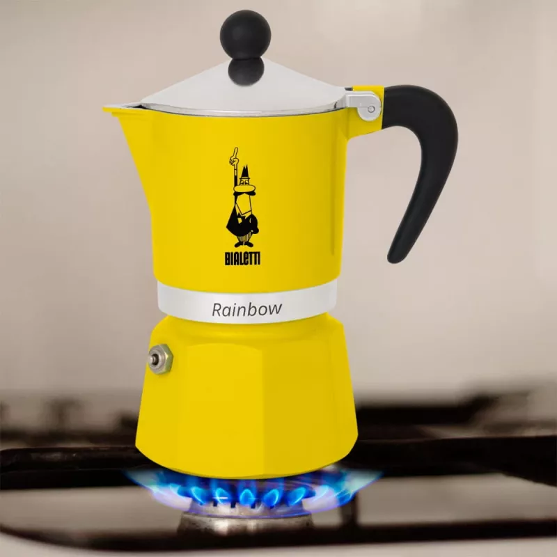 Moka katliņš Bialetti Rainbow Melns Dzeltens
