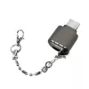 USB-C uz microSD karšu lasītājs kā atslēgu piekariņš